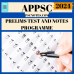APPSC Prelims test-series and Notes Program-2024 Updated Notes and Tests